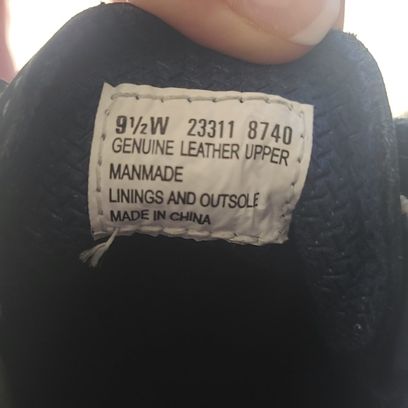 Timberlands navy blue & white lug sole ankle boots - Picture 7 of 8